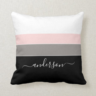 Modern Personalize Colour Block Throw Pillow
