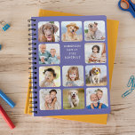 Modern Personalized 11 Photo Collage Periwinkle Planner<br><div class="desc">Custom photo collage calendar planner. Our fun photo planner has 11 photos to personalize and name. Design is on front and back. Customize with family photos, favourite kids pictures, pet photos, and all your dog photos! COPYRIGHT © 2020 Judy Burrows, Black Dog Art - All Rights Reserved. Modern Personalized 11...</div>