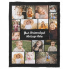 Modern Personalized 16 Photo Collage Custom Colour