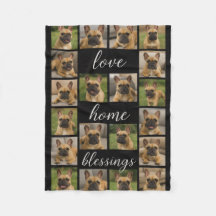 Modern Personalized 16 Photo Collage Custom Colour