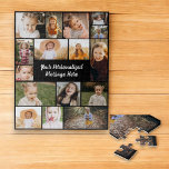 Modern Personalized 16 Photo Collage Custom Colour Jigsaw Puzzle<br><div class="desc">Create a special keepsake with this Modern Personalized Photo Collage Custom Colour Jigsaw Puzzle! Featuring your favourite photos in a stylish collage layout, this customizable puzzle allows you to upload multiple images and select the background colour that suits your taste. It's a fun and unique way to relive your memories,...</div>