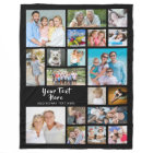 Modern Personalized 19 Photo Collage Black