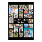 Modern Personalized 21 Photo Collage Custom Colour