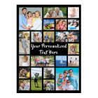 Modern Personalized 21 Photo Collage Custom Colour