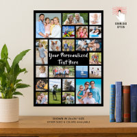 Modern Personalized 21 Photo Collage Custom Colour