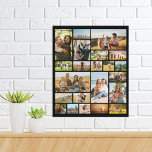Modern Personalized 22 Photo Collage Poster<br><div class="desc">Make your own poster featuring 22 of your cherished photo memories in a modern grid style photo collage. Simply add your pictures for custom photo wall art or personalized gift for family and friends.</div>
