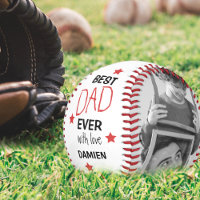 Modern Personalized 2 Photo Collage Best Dad Ever