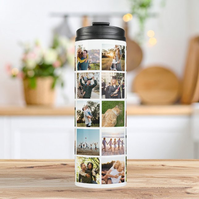 Modern Personalized 30 Photo Collage Thermal Tumbler (Creator Uploaded)