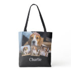 Modern Personalized 4 Pet Photo Name Dog Lover