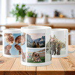Modern Personalized 4 Photo Collage Coffee Mug<br><div class="desc">Make you own photo collage mug with 4 of your favourite pictures.</div>