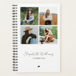 Modern Personalized 4 Photo Collage Planner<br><div class="desc">Modern and elegant design printed Personalized 4 Photo Collage Name Planner that can be customized with your text. Please click the "Customize it" button and use our design tool to modify this template. Check out the Graphic Art Design store for other products that match this design!</div>