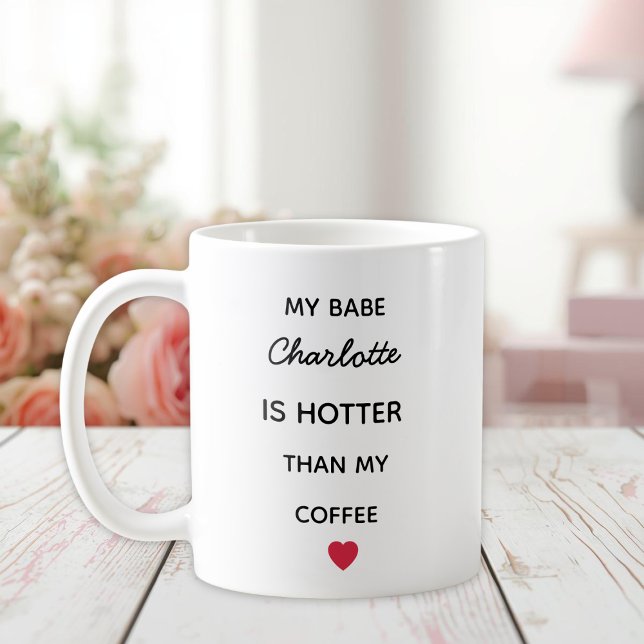 Modern Personalized Babe Coffee Mug (Créateur téléchargé)