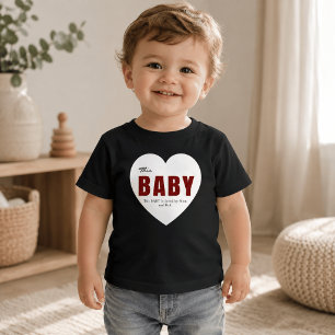 Modern Personalized Baby Heart T-Shirt