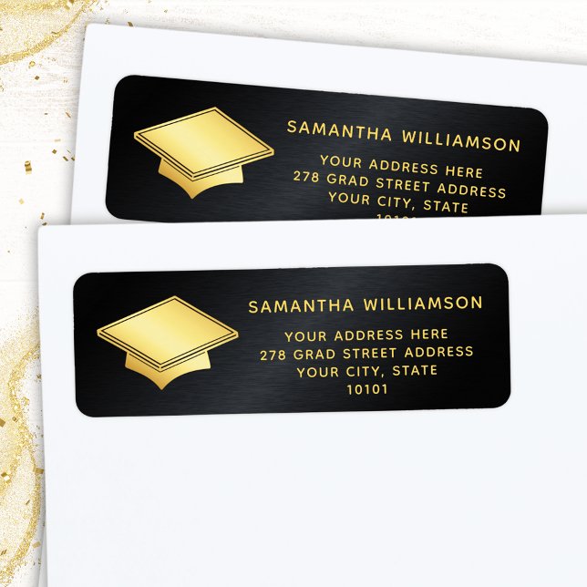 Modern Personalized Black and Gold Graduation (Creator Uploaded)