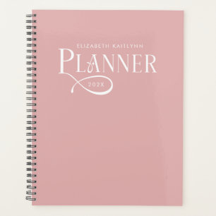 Modern Personalized Blush Pink Planner