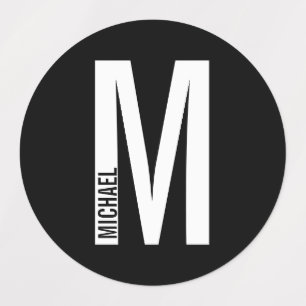 Modern Personalized Bold Monogram and Name