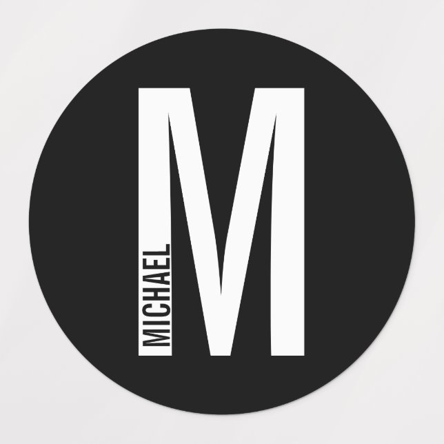 Modern Personalized Bold Monogram and Name (Design 1)