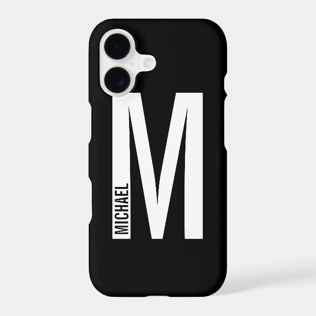 Modern Personalized Bold Monogram and Name (Back)