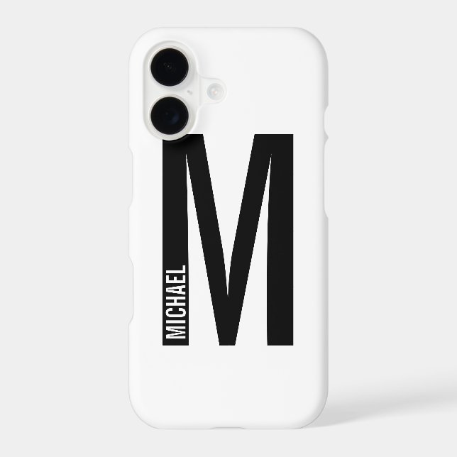 Modern Personalized Bold Monogram and Name (Back)