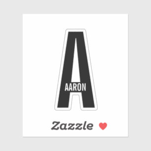 Modern Personalized Bold Monogram and Name