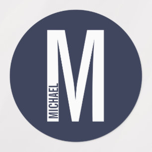 Modern Personalized Bold Monogram and Name