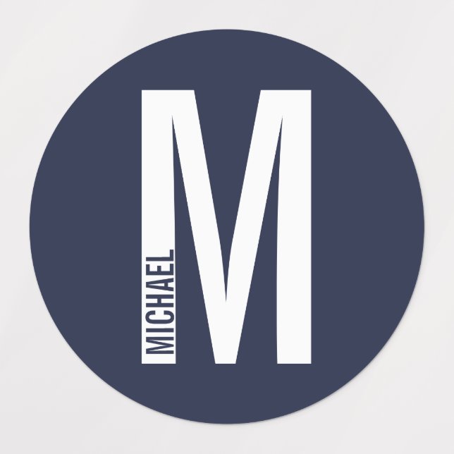 Modern Personalized Bold Monogram and Name (Design 1)