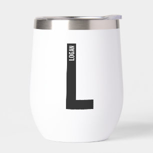 Modern Personalized Bold Monogram and Name