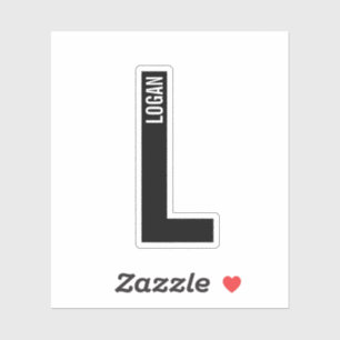 Modern Personalized Bold Monogram and Name