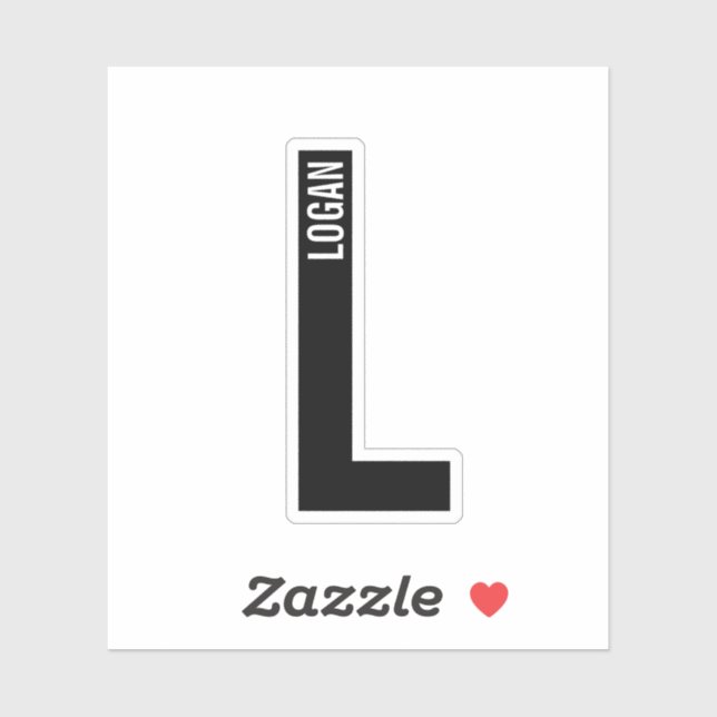 Modern Personalized Bold Monogram and Name (Sheet)