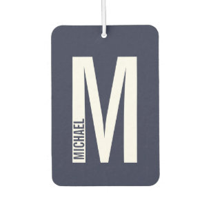Modern Personalized Bold Monogram and Name Air Freshener