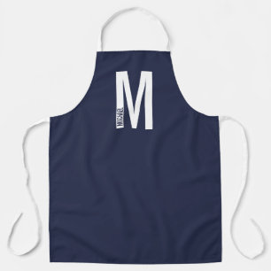 Modern Personalized Bold Monogram and Name Apron