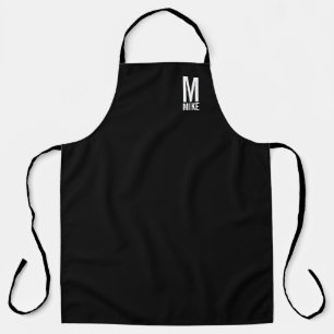 Modern Personalized Bold Monogram and Name Apron