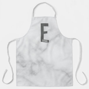Modern Personalized Bold Monogram and Name Apron
