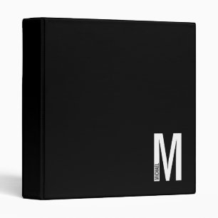 Modern Personalized Bold Monogram and Name Binder