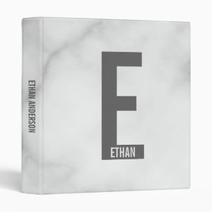Modern Personalized Bold Monogram and Name Binder