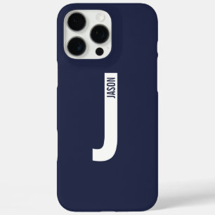 Modern Personalized Bold Monogram and Name iPhone 16 Pro Max Case