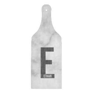 Modern Personalized Bold Monogram and Name Cutting Board