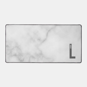 Modern Personalized Bold Monogram and Name Desk Mat