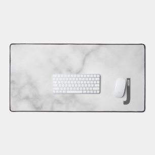 Modern Personalized Bold Monogram and Name Desk Mat