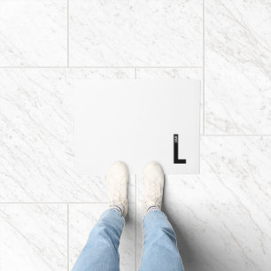 Modern Personalized Bold Monogram and Name Doormat