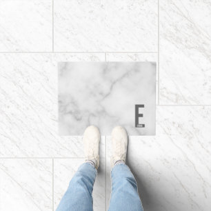 Modern Personalized Bold Monogram and Name Doormat