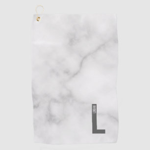 Modern Personalized Bold Monogram and Name Golf Towel