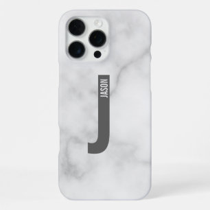 Modern Personalized Bold Monogram and Name iPhone 16 Pro Max Case