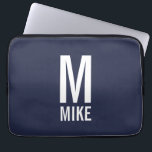 Modern Personalized Bold Monogram and Name Laptop Sleeve<br><div class="desc">Black and White Modern Monogram Design featuring personalized monogram and name in modern bold sans serif font style.

Perfect gift for dad,  husband,  boyfriend and more.</div>