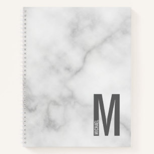 Modern Personalized Bold Monogram and Name Notebook
