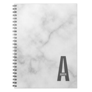 Modern Personalized Bold Monogram and Name Notebook