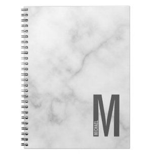Modern Personalized Bold Monogram and Name Notebook