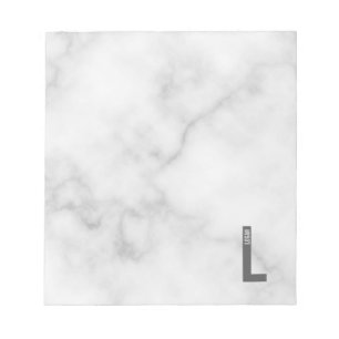 Modern Personalized Bold Monogram and Name Notepad