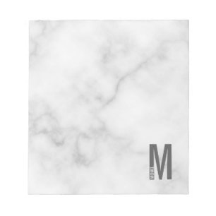 Modern Personalized Bold Monogram and Name Notepad