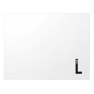 Modern Personalized Bold Monogram and Name Notepad